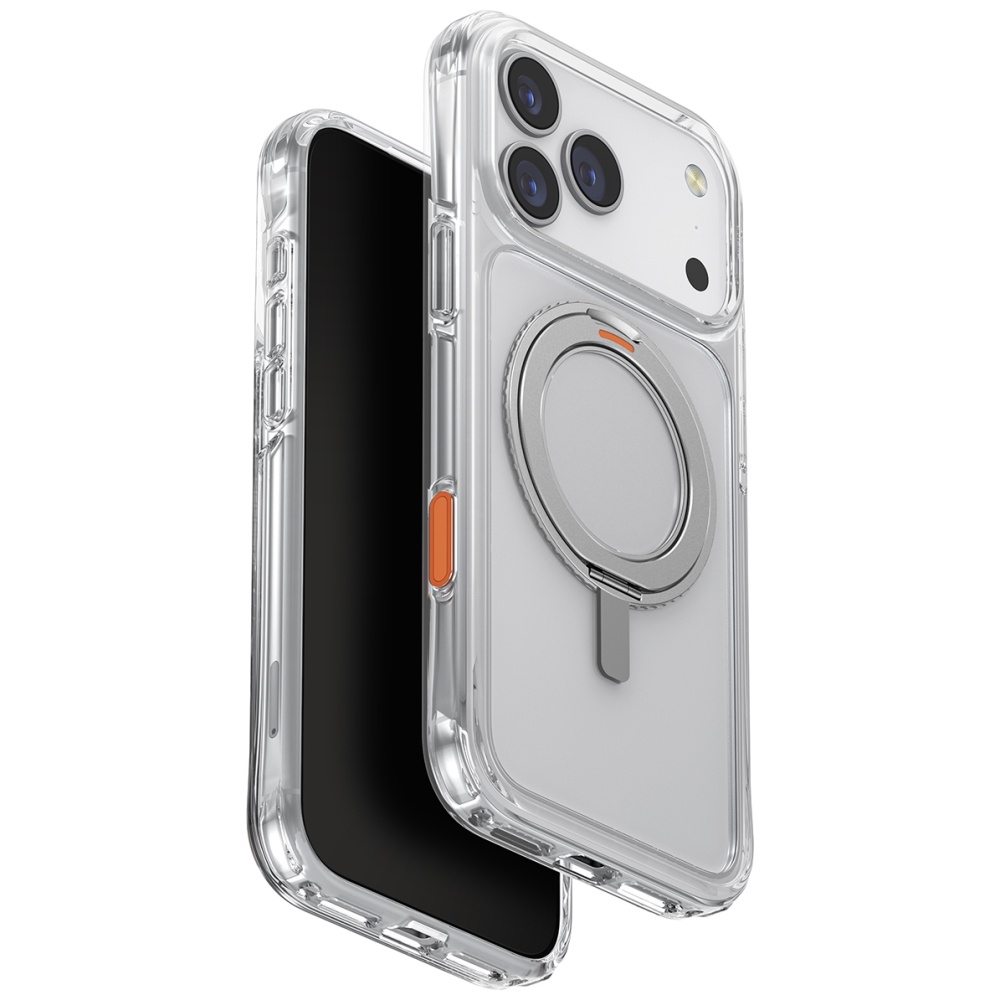 uniq Swivix Case for iPhone 17 Pro Max / 18 Pro Max with 360 Rotating Kickstand, transparent