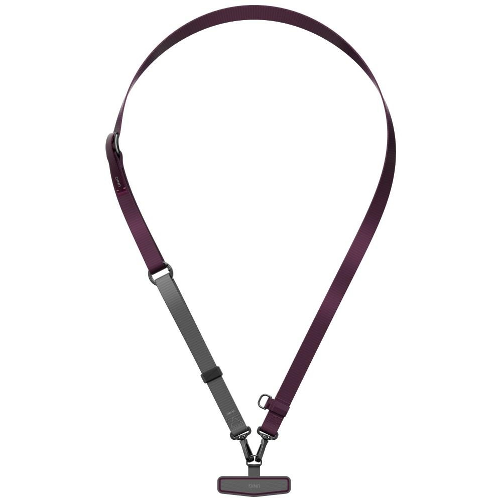 uniq Universal phone lanyard Vista Flex 2-in-1 burgundy grey