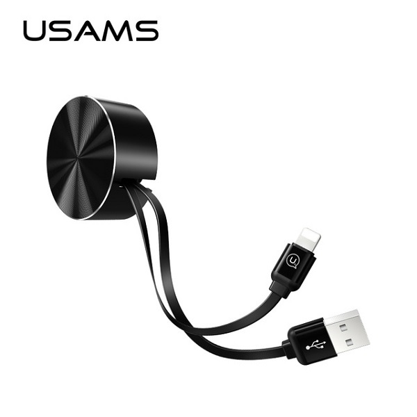 USAMS U-Bin Lightning Braided Cable 1m, 2A, black IPUSBZH01 (US-SJ150)