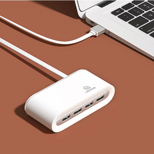 USAMS Adapter HUB 4xUSB 2.0 white SJ238FX01 (US-SJ238)