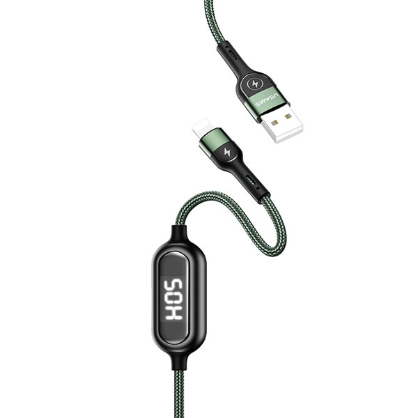 USAMS Kabel pleciony U48 lightning zielony/green SJ423USB02 (US-SJ423)