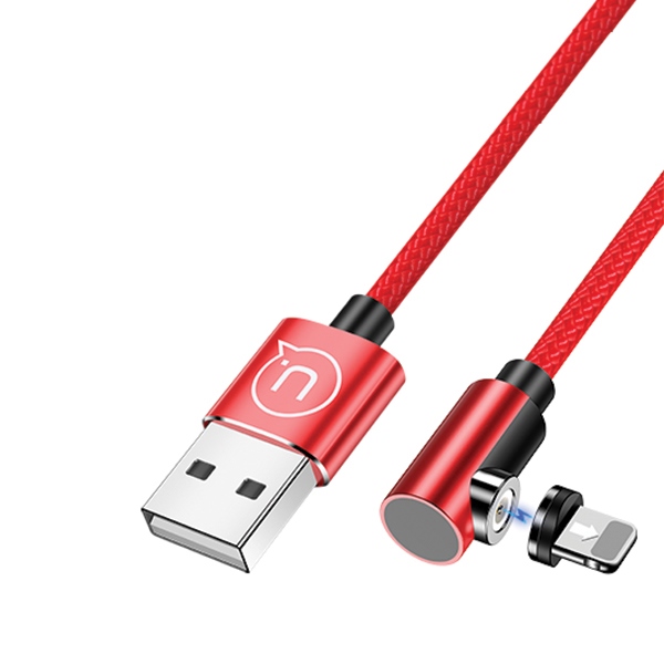 USAMS Kabel lightning 1mkątowy czerwony/red SJ444USB02 (US-SJ444)