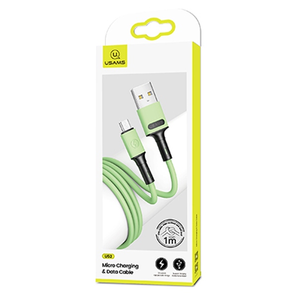 USAMS Kabel U52 microUSB 2A Fast zielony/green SJ435USB02 (US-SJ435)