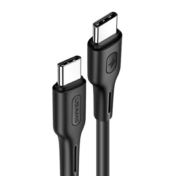 USAMS Kabel U43 USB-C na USB-C 100W czarny/black SJ459USB01 (US-SJ459)