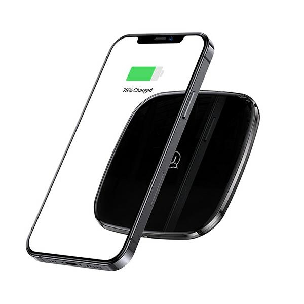 USAMS US-CD154 15W Induction Charger, Zinc Alloy, Ultra-thin Fast Charger, Black CD154CDX01
