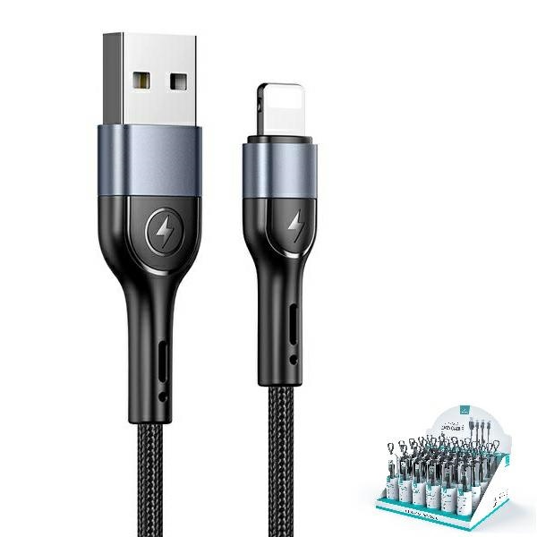 USAMS Kabel pleciony U55 2A lightning1szt SJ448ZJ01 (US-SJ448) SJ448USBSG01