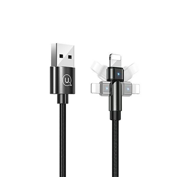 USAMS Kabel pleciony obrotowy U60 2ALightning 1m SJ476USB01 (US-SJ476)