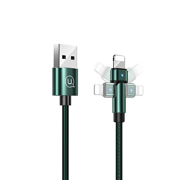 USAMS Kabel pleciony obrotowy U60 2ALightning 1m SJ476USB02 (US-SJ476)