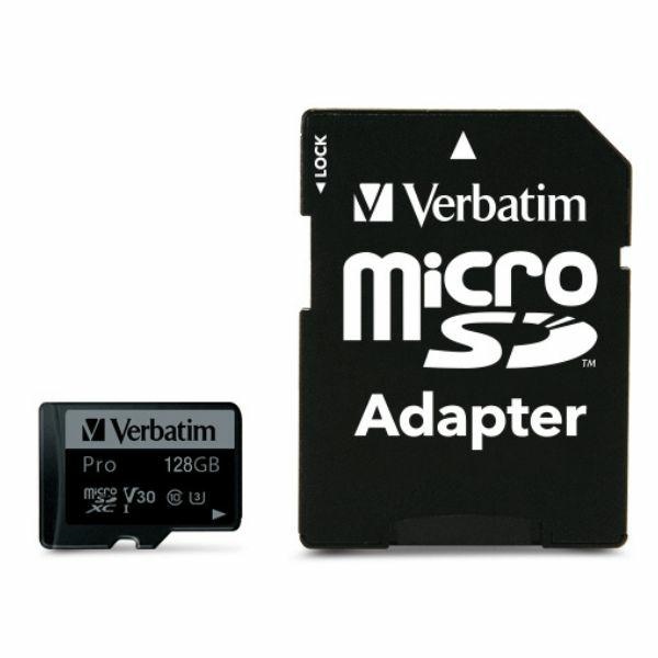 Verbatim MicroSD card 128GB + adapter