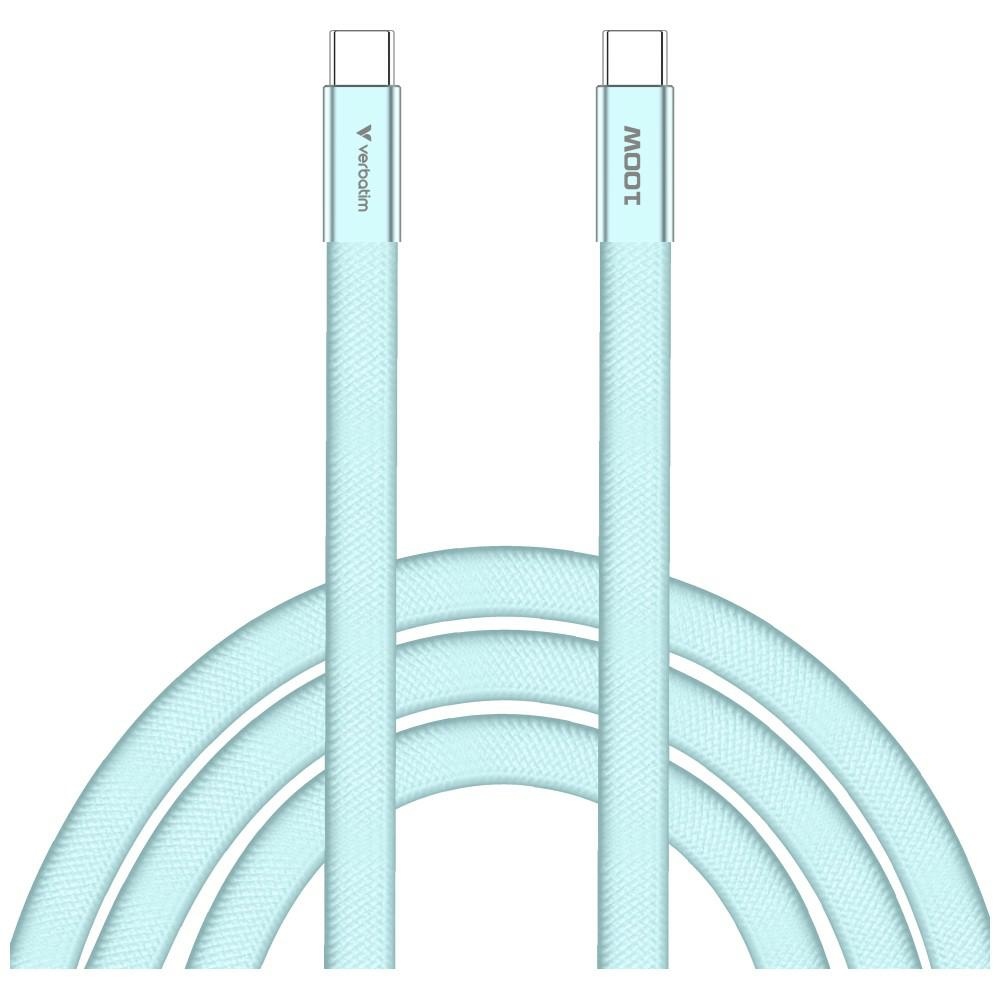 Verbatim SoftTouch USB-C to USB-C Sync AND Charge Cable, 100W PD3.0, 120cm, blue, 30276