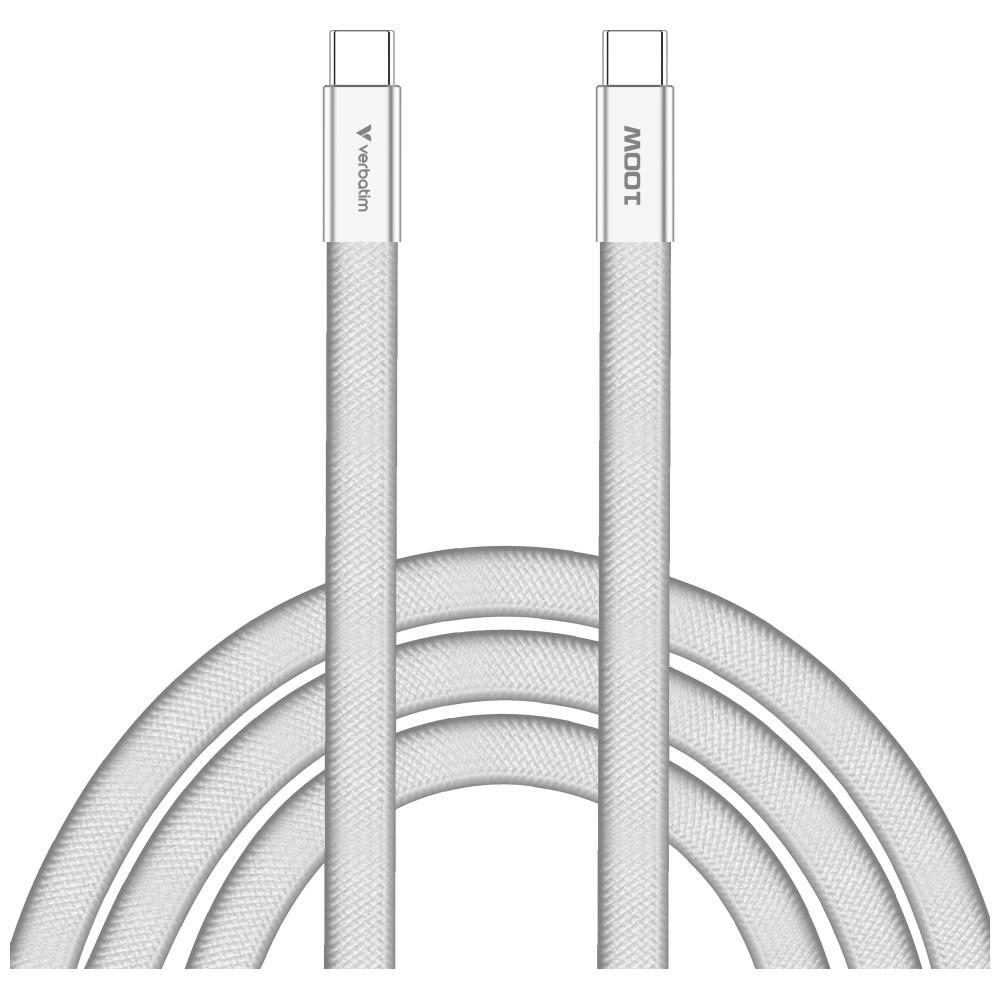 Verbatim SoftTouch USB-C to USB-C Sync AND Charge Cable, 100W PD3.0, 120cm, white, 30277