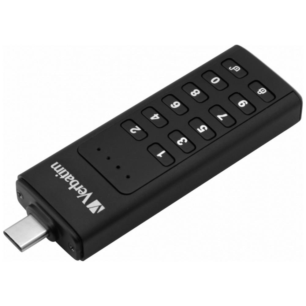 Verbatim Keypad Secure USB-C 3.1 Gen 1 32GB External Drive, black 49430